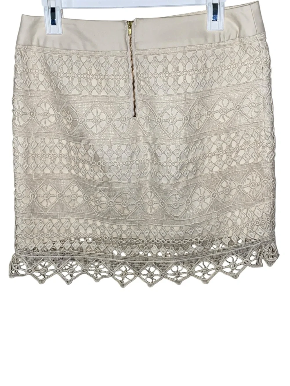 JOE FRESH Cream Crocheted Overlay Skirt